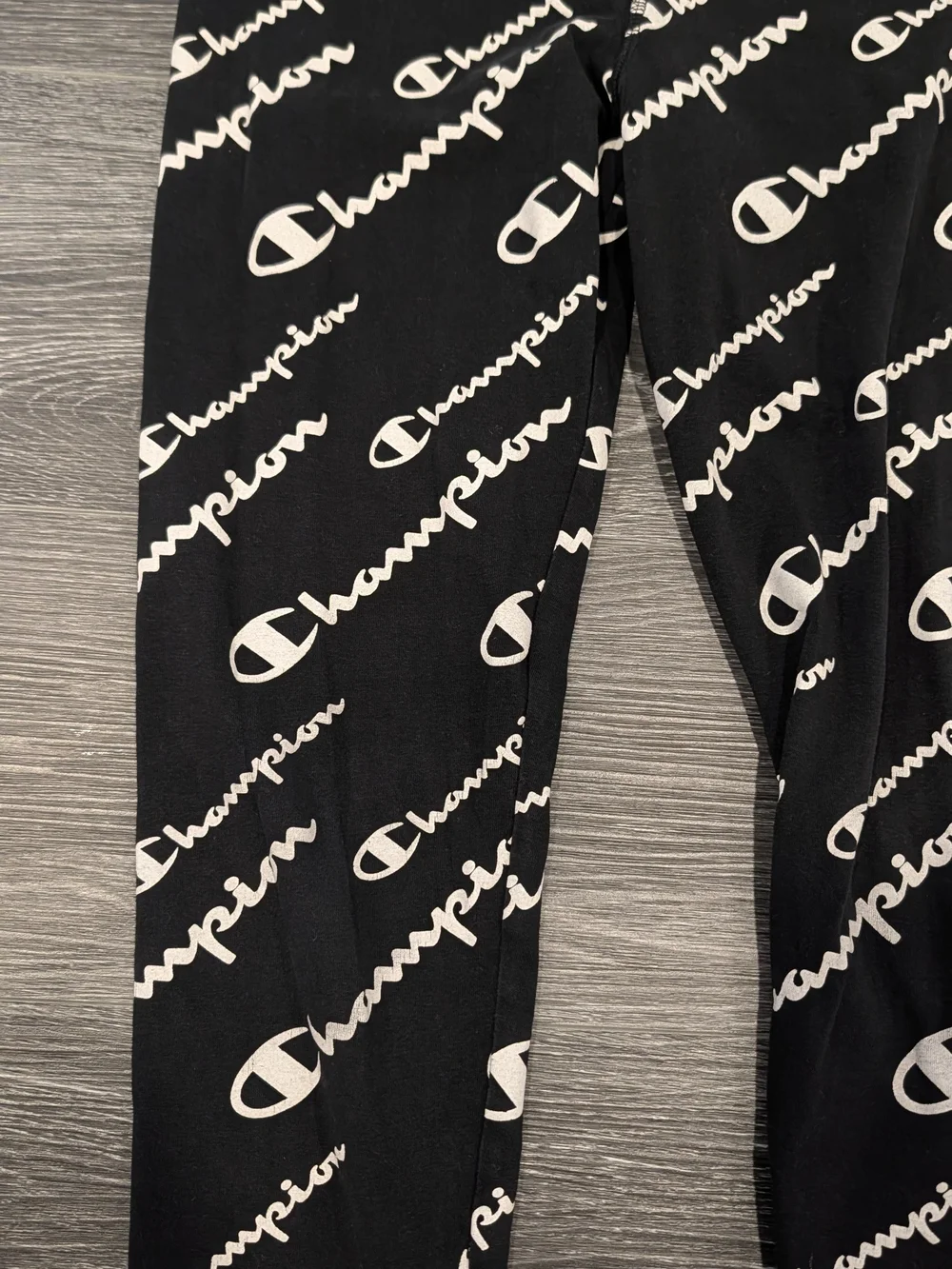 Champion Kids Black Logo Leggings